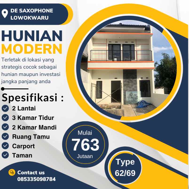 dijual rumah de saxophone townhouse