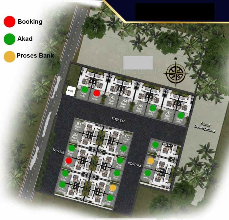 dijual rumah jalan pondok terong
