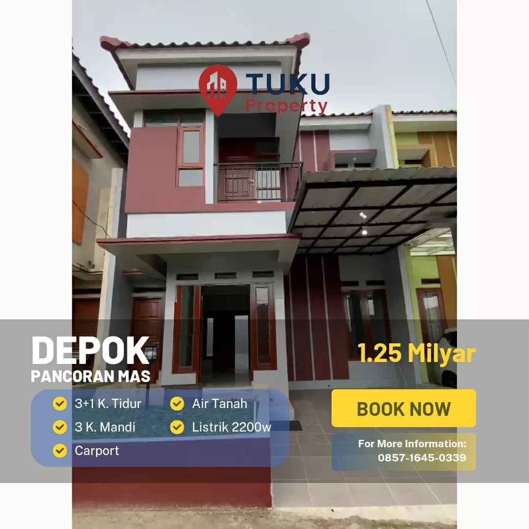 dijual rumah jepan area pancoran mas meruyung