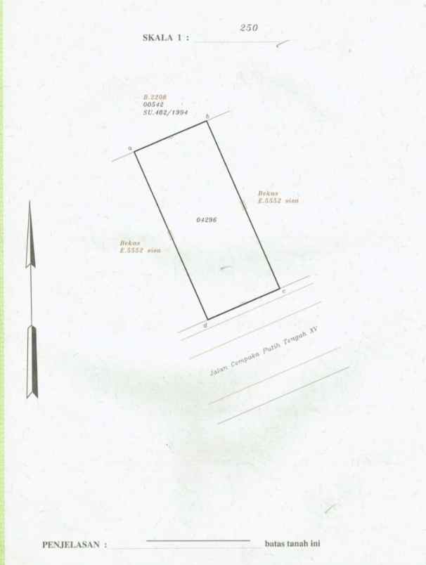 dijual rumah jl cempaka putih tengah xv
