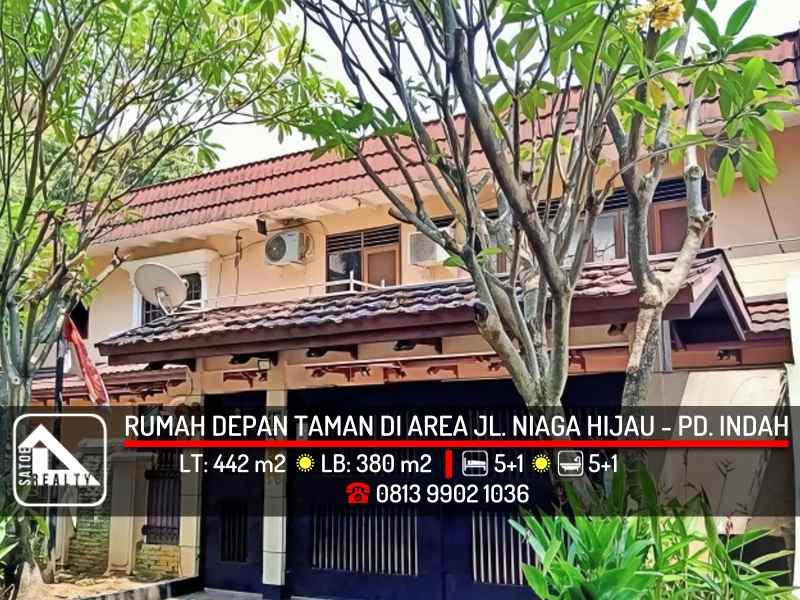 dijual rumah jl niaga hijau pondok