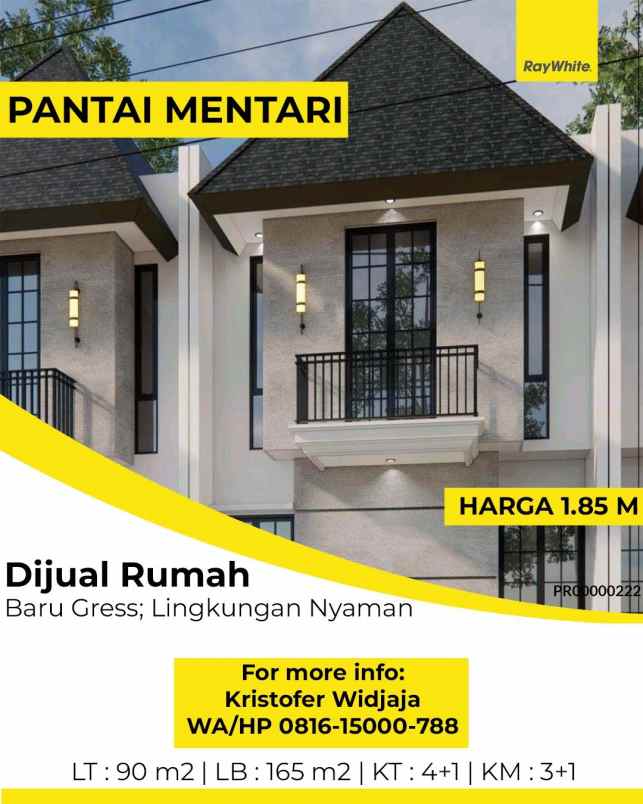 dijual rumah pantai mentari surabaya