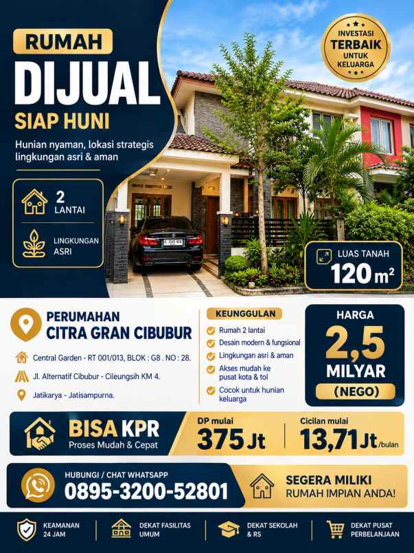 dijual rumah perumahan citra gran
