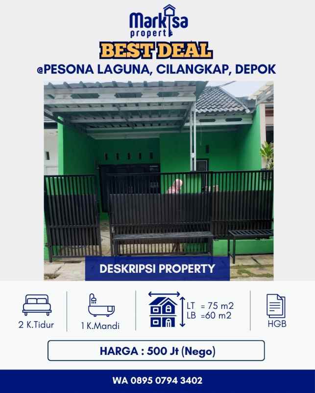 dijual rumah pesona laguna cilangkap