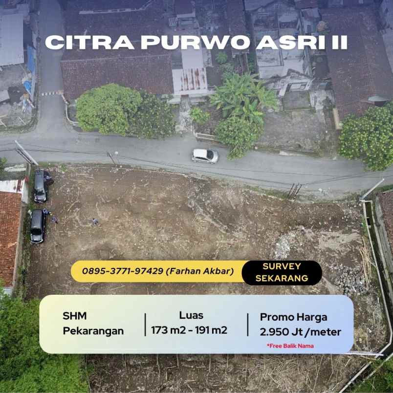 dijual tanah bayen purwomartani kalasan