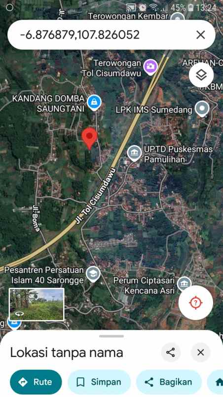 dijual tanah cimaduk pamulihan