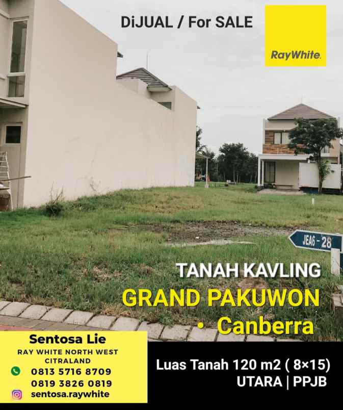 dijual tanah jalan grand pakuwon