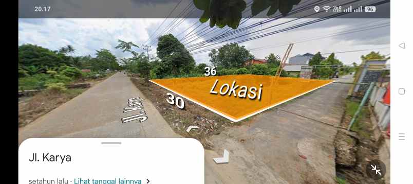 dijual tanah jalan karya