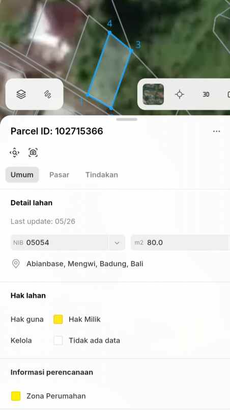 dijual tanah mengwi
