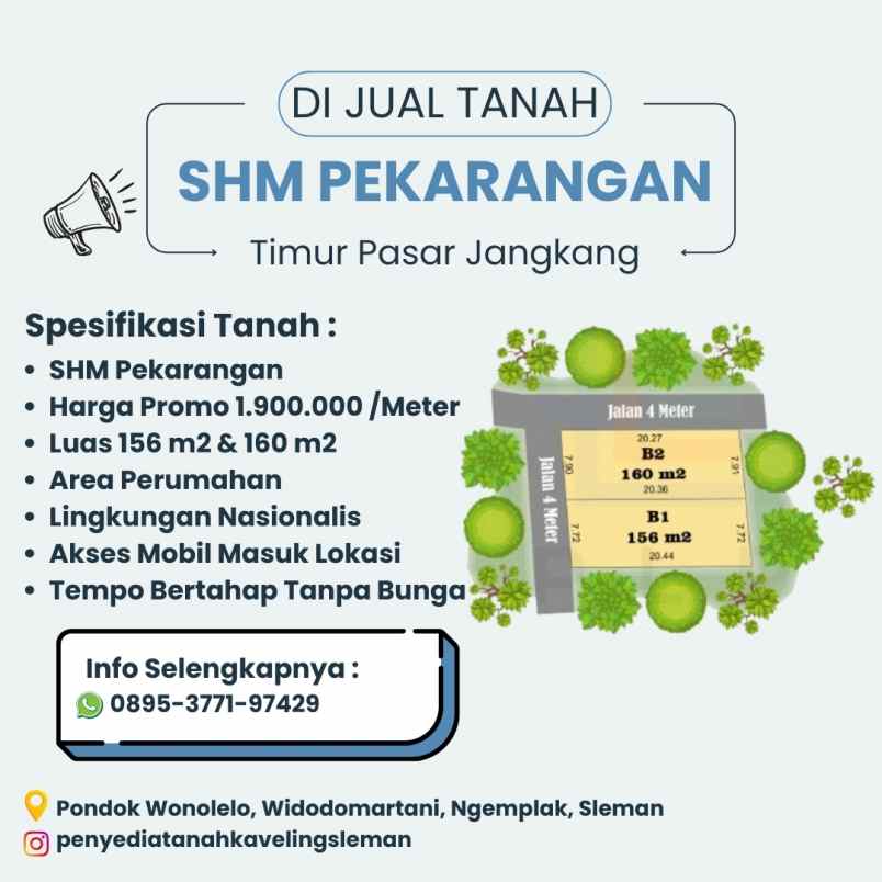 dijual tanah pondok wonolelo