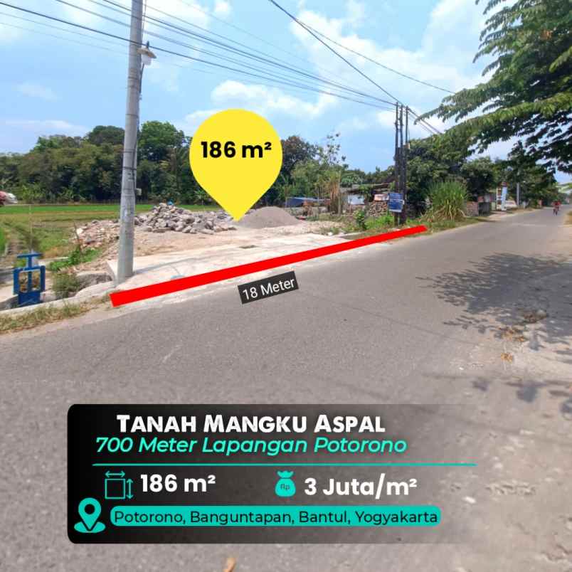 dijual tanah potorono