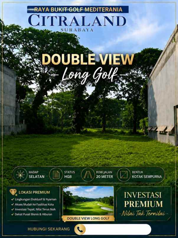 dijual tanah raya bukit golf mediterania
