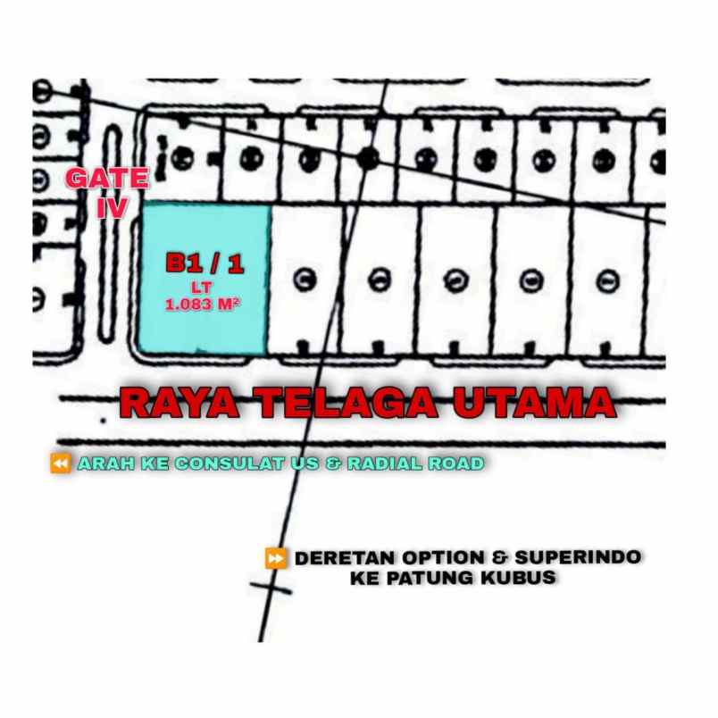 dijual tanah raya taman telaga utama