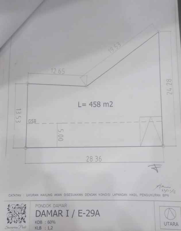 dijual tanah suvarna padi cluster