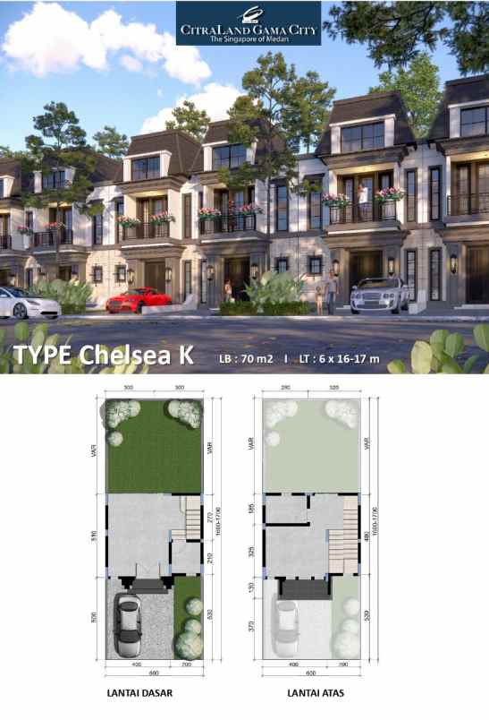 dijual villa citraland gama city