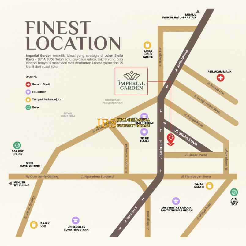 dijual villa imperial garden jalan