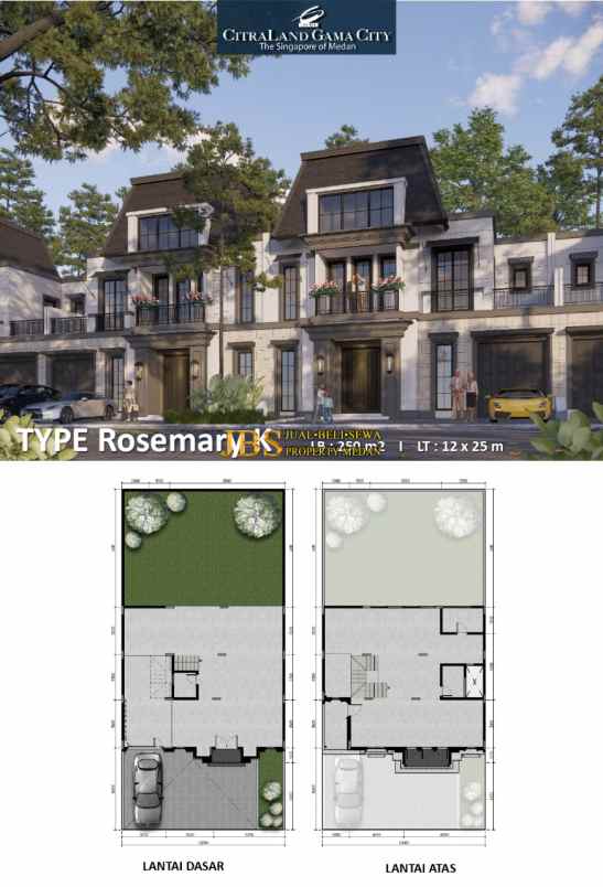 dijual villa komplek citraland gama