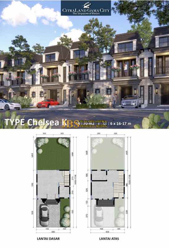 dijual villa komplek citraland gama