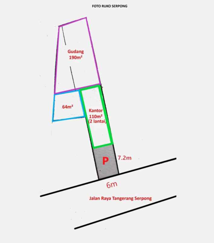 disewakan ruko gudang di jl raya serpong tangerang