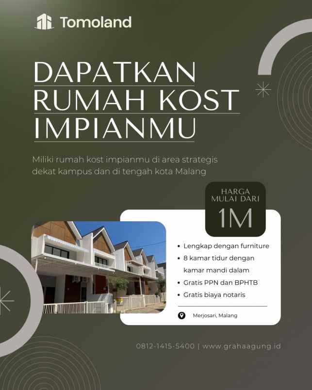 hub harga rumah kost malang perbandingan harga sewa b