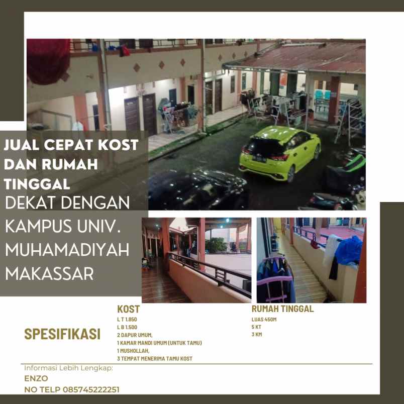 jual cepat kost dan rumah tinggal