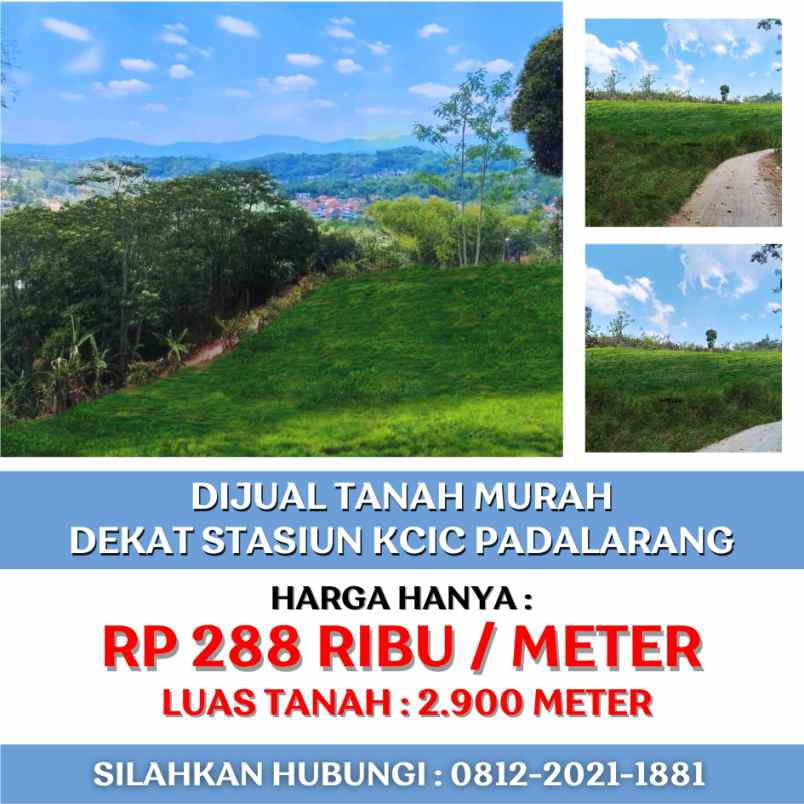 jual tanah dekat stasiun kcic padalarang
