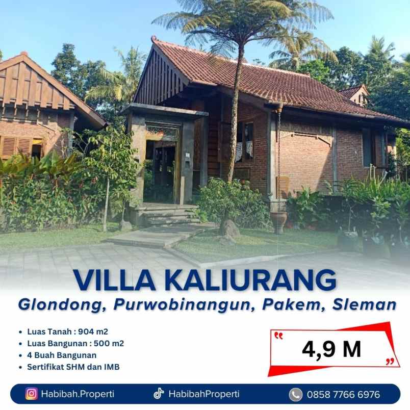 jual villa di jalan kaliurang jogja shm