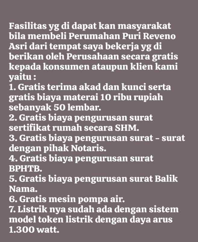 perumahan puri reveno asri kota medan