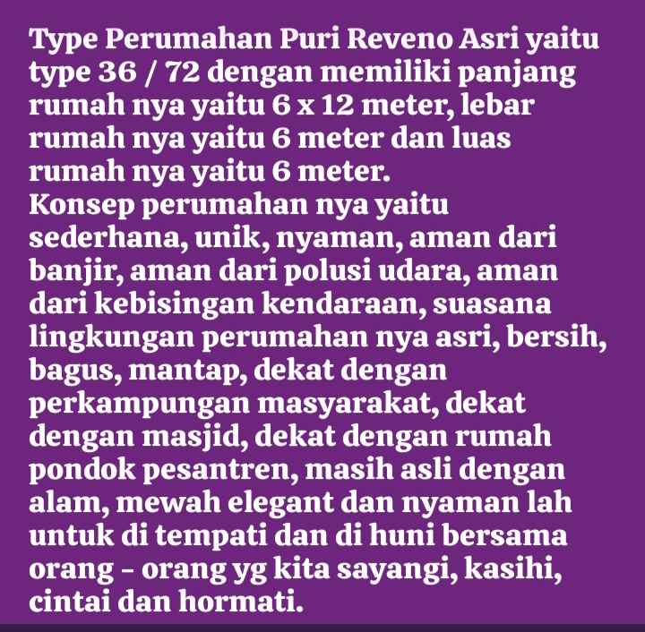 perumahan puri reveno asri kota medan