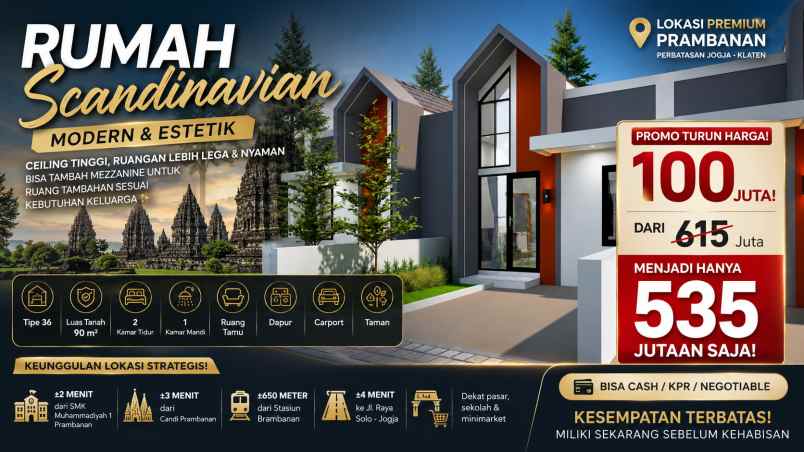 promo rumah scandinavian turun harga 100 juta