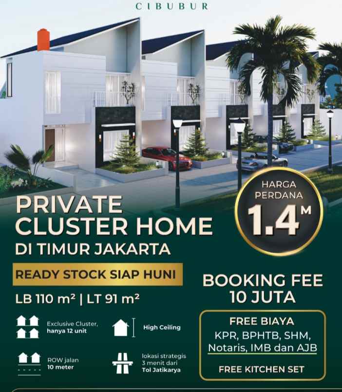 rumah 2 lantai di timur jakarta cibubur