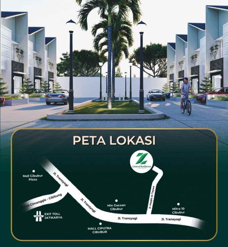 rumah 2 lantai di timur jakarta cibubur