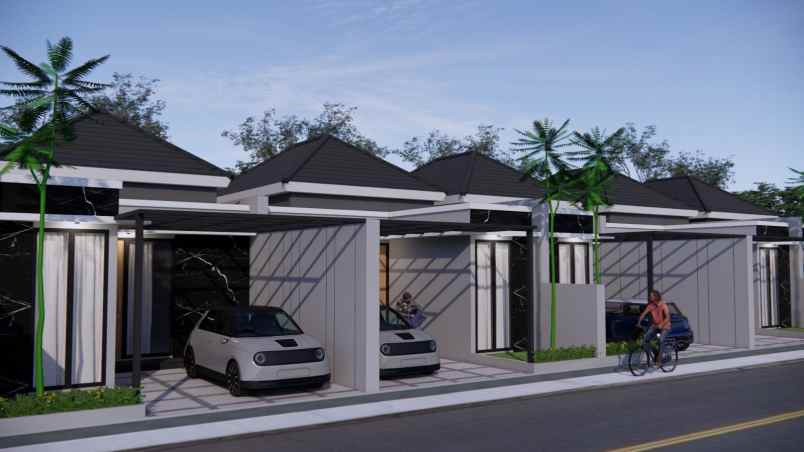 rumah baru design modern dalam cluster di mlati sleman