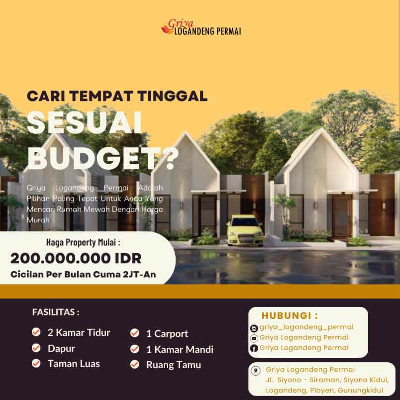 rumah hunian daerah gunungkidul