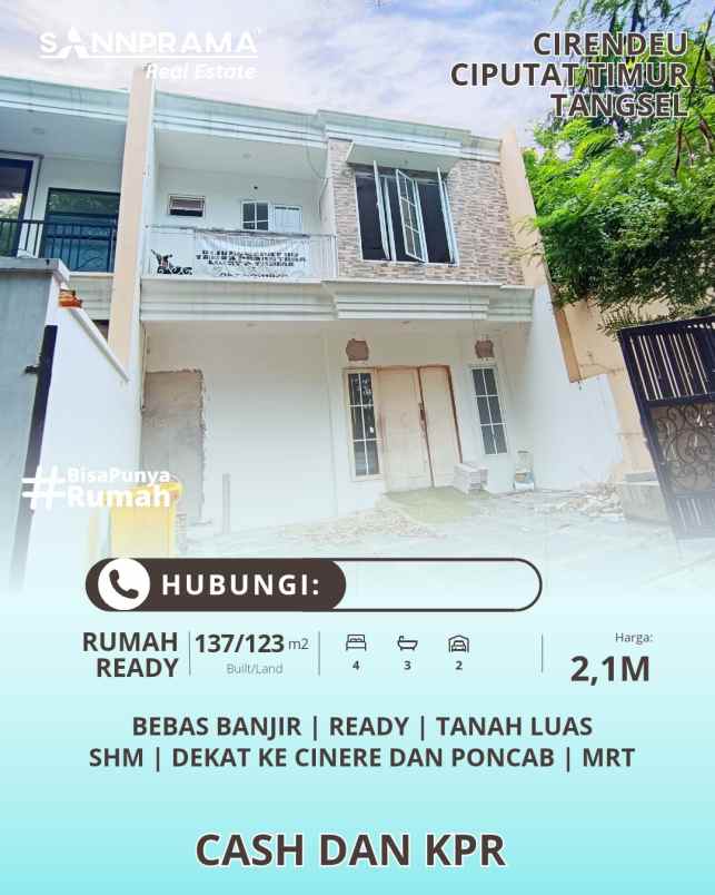 rumah luas siap huni cirendeu
