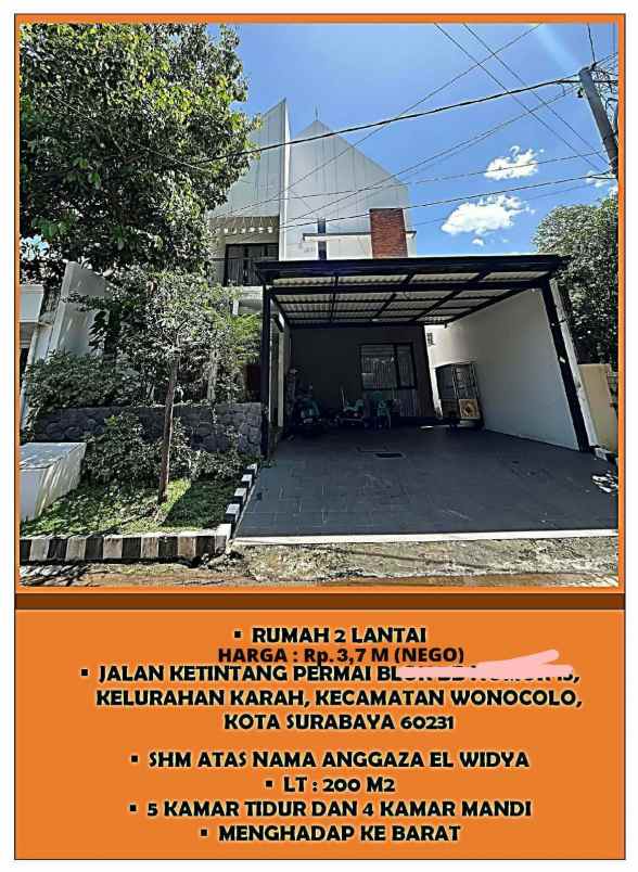 rumah mewah siap huni dekat unesa ketintang surabaya