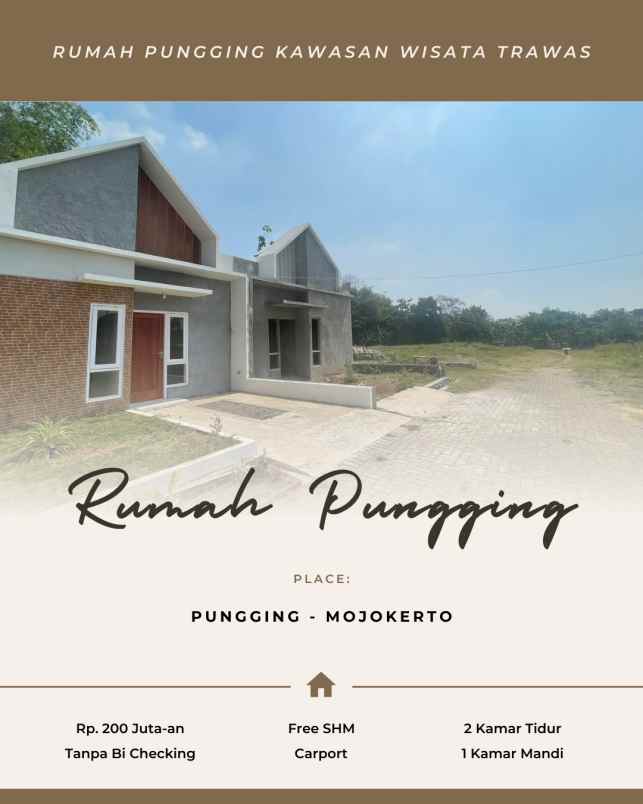 rumah pungging kawasan wisata trawas 10 menit nip