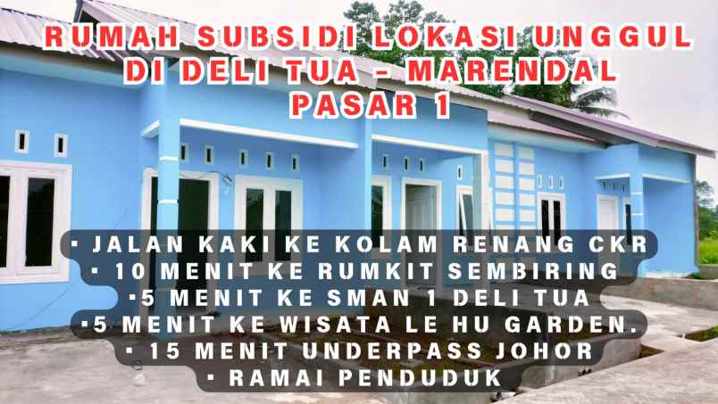 rumah subsidi terbaik dideli tua dengan kavling luas