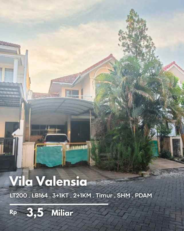 rumah vila valensia hadap timur full pdam
