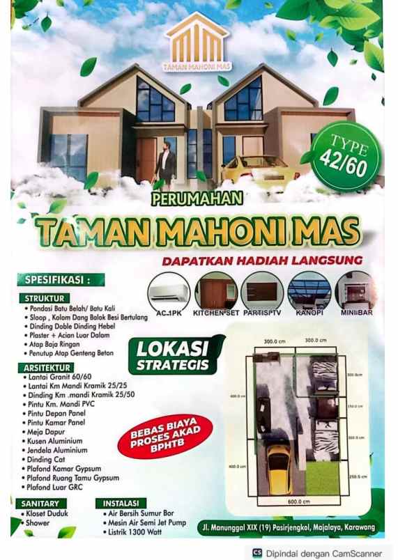 runah nonsubsidi angsuran dibawah 2jt di karawang