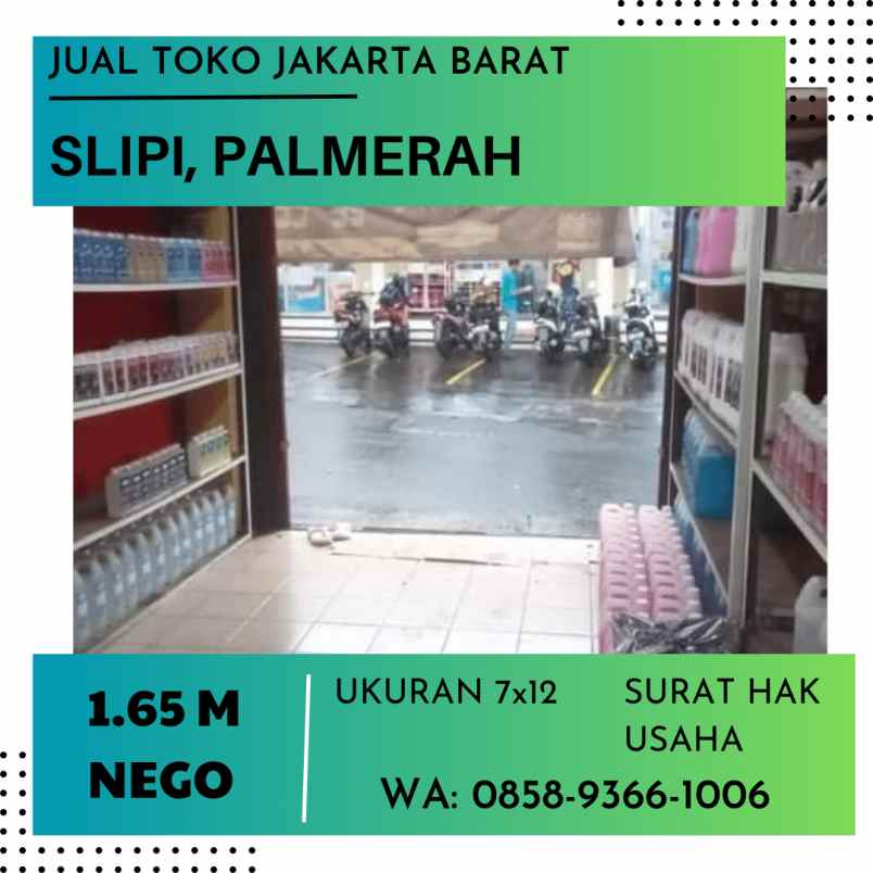 toko jakbar jakarta barat slipi strategis depan jalan