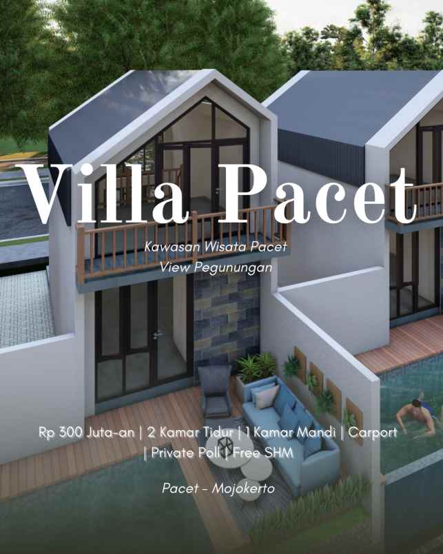 villa pacet mezzanine dekat kawasan wisata pacet