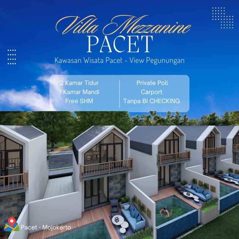 villa pacet murah view pegunungan free shm