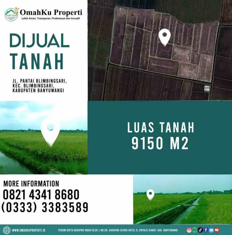 bwi a 436 dijual tanah di blimbingsari luas bangeeet