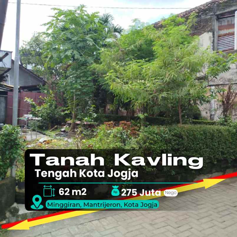 dijual kembali tanah kecil jarang ada dalam kota jogja