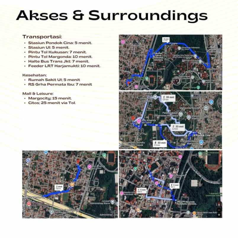 dijual kost kukusan depok jawa barat