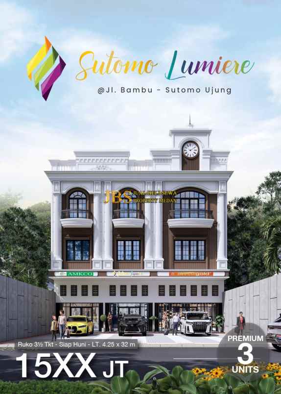 dijual ruko gudang kantor sutomo lumiere jalan bambu