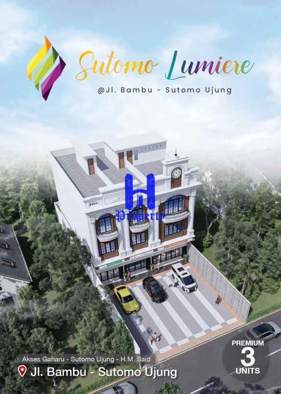 dijual ruko gudang kantor sutomo lumiere jalan bambu