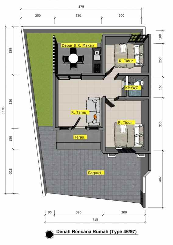 dijual rumah american classic di banyumanik semarang