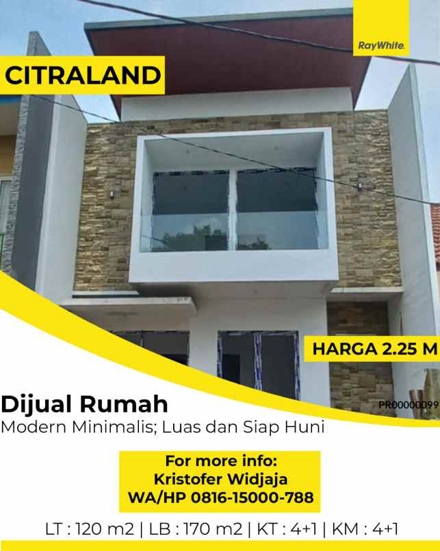 dijual rumah bukit palma citraland